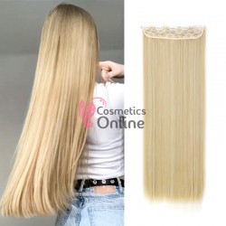 Extensie de par cu 5 Clips On delux simpla dreapta de 60 cm, Blond Ash 93015HT16